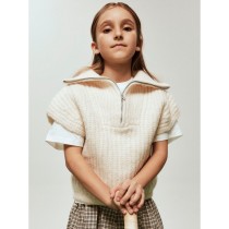 NAME IT Kort Strik Vest Tonka Cloud Dancer