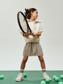 NAME IT Kort Strik Vest Tonka Cloud Dancer