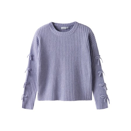 NAME IT Striktrøje Tarin Lavender Gray