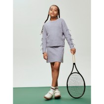 NAME IT Strik Nederdel Tarin Lavender Gray