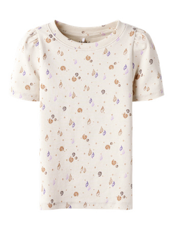 NAME IT T-shirt Hiline Sandshell