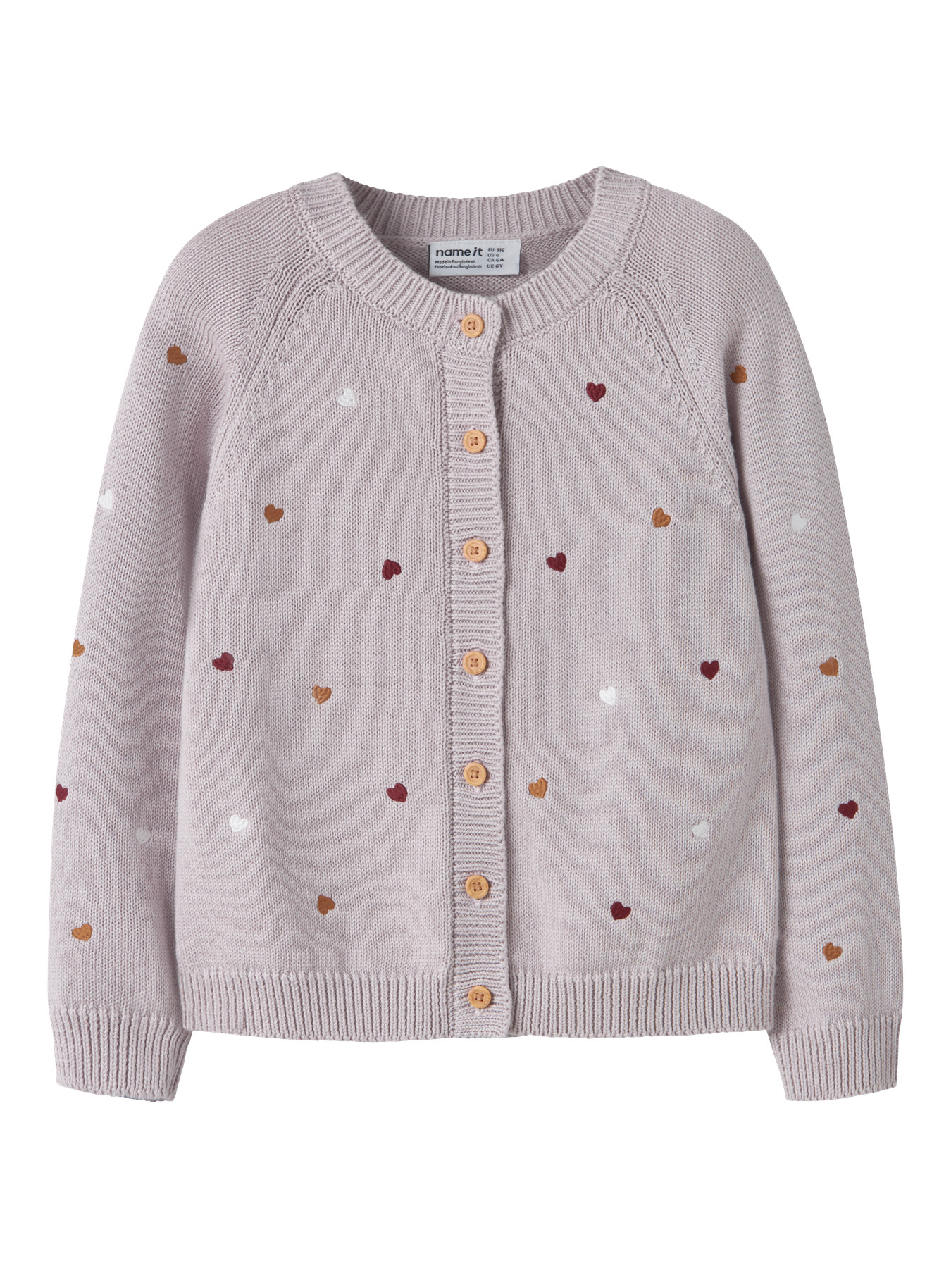 NAME IT Strik Cardigan Teart Lilac Marble billede