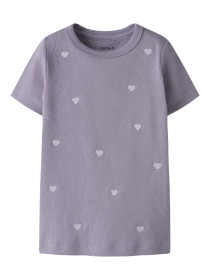 NAME IT T-shirt Nakal Lavender Gray