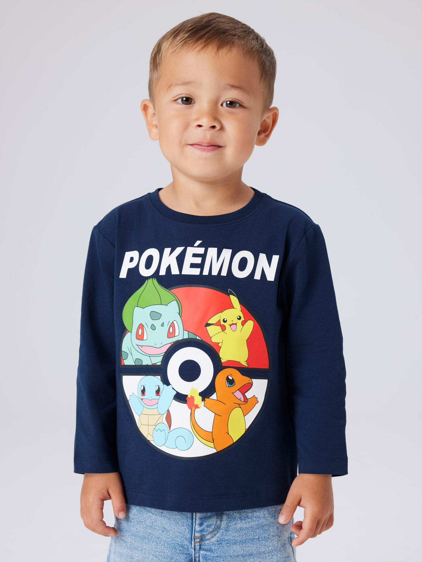 Name It Bluse Navy Blazer Med Pokémon Print - Str. 2y 92cm