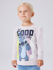 NAME IT Bluse Diana Stitch Lilac Marble