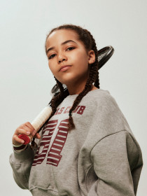 NAME IT Kort Sweatshirt Taya Grey Melange