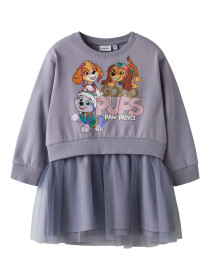 NAME IT Sweat Kjole Jara Paw Patrol Lavender Gray