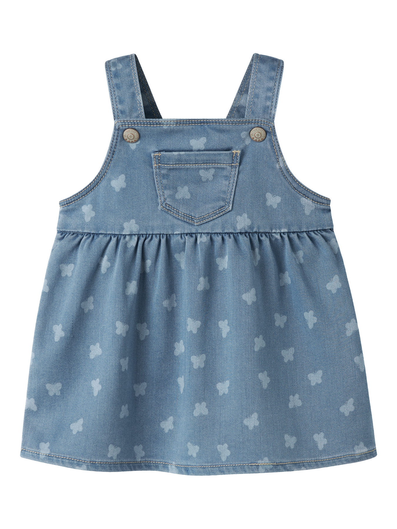 NAME IT Spencer Kjole Mille Light Blue Denim Butterfly billede