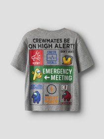 NAME IT T-shirt Dise Amongus Grey Melange