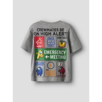 NAME IT T-shirt Dise Amongus Grey Melange