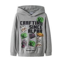 NAME IT Sweatshirt Jet Minecraft Grey Melange