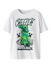 NAME IT Minecraft T-shirt Di Bright White