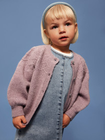 NAME IT Strik Cardigan Batrilla Lavender Gray