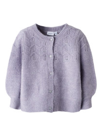 NAME IT Strik Cardigan Batrilla Lavender Gray
