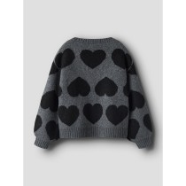NAME IT Nkfbrena Ls Loose Knit - Dark Grey Melange