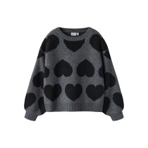 NAME IT Striktrøje Loose Brena Dark Grey Melange