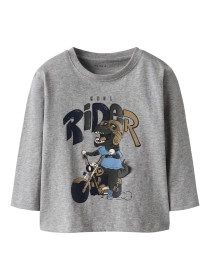 NAME IT Bluse Bill Grey Melange