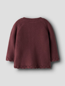NAME IT Strik Cardigan Balsalmi Oxblood Red