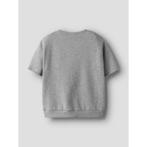 NAME IT Nkmbobby Ss Rlx Sweat Bru - Grey Melange