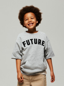 NAME IT Sweat T-shirt Bobby Grey Melange