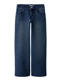 NAME IT Brede Bukser Salli Dark Blue Denim