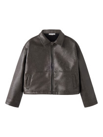 NAME IT Pu Læder Jakke Boll Black