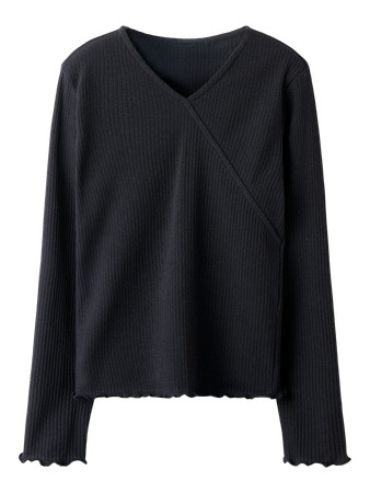 NAME IT Rib Bluse Frida Black