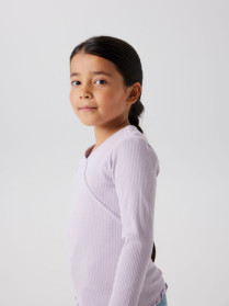 NAME IT Rib Bluse Frida Misty Lilac