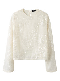 LMTD Paillet Bluse Risianna White Alyssum