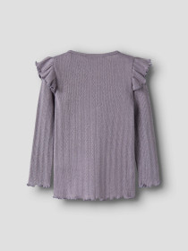 NAME IT Bluse Blitta Lavender Gray Melange