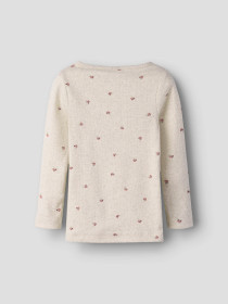 NAME IT Hulmønstret Bluse Berries Peyote Melange