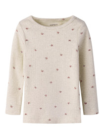 NAME IT Hulmønstret Bluse Berries Peyote Melange