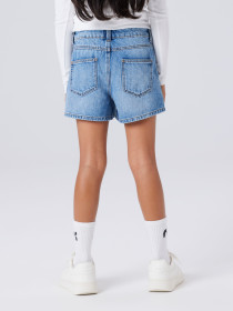 NAME IT Mom Denim Shorts Rose Medium Blue Denim