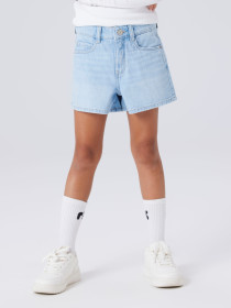 NAME IT Mom Denim Shorts Rose Light Blue Denim