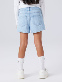 NAME IT Mom Denim Shorts Rose Light Blue Denim