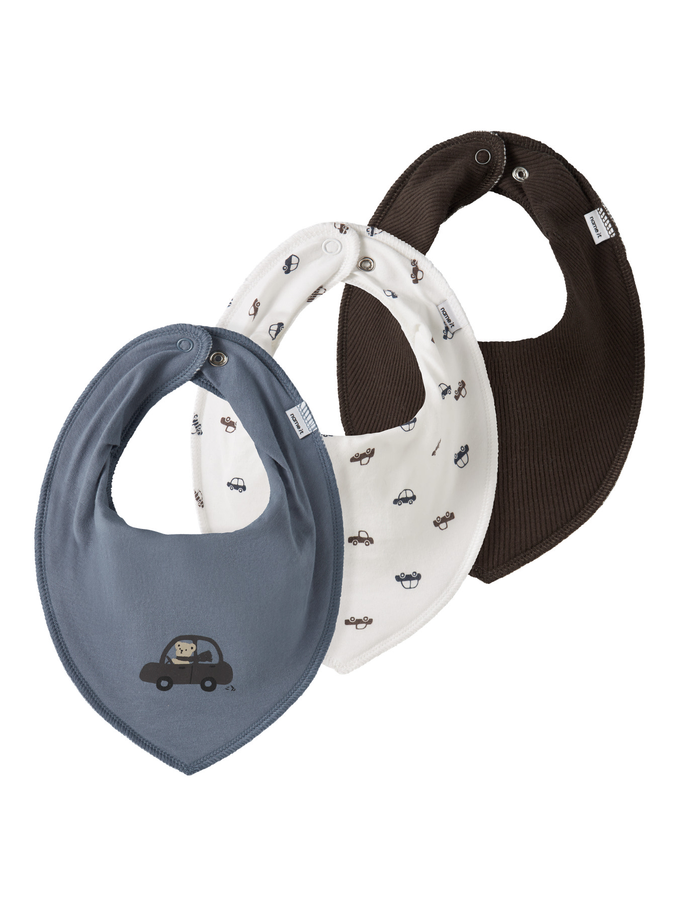 NAME IT 3-pak Rib Hagesmæk Yasim Cloud Dancer Flint