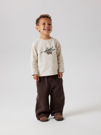NAME IT Sweatpants Raso Barrel Seal Brown