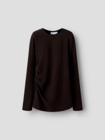 NAME IT Strik Bluse Kendra Hot Fudge