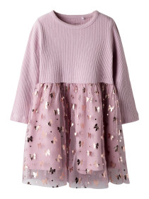 NAME IT Langærmet Kjole Rosally Keepsake Lilac
