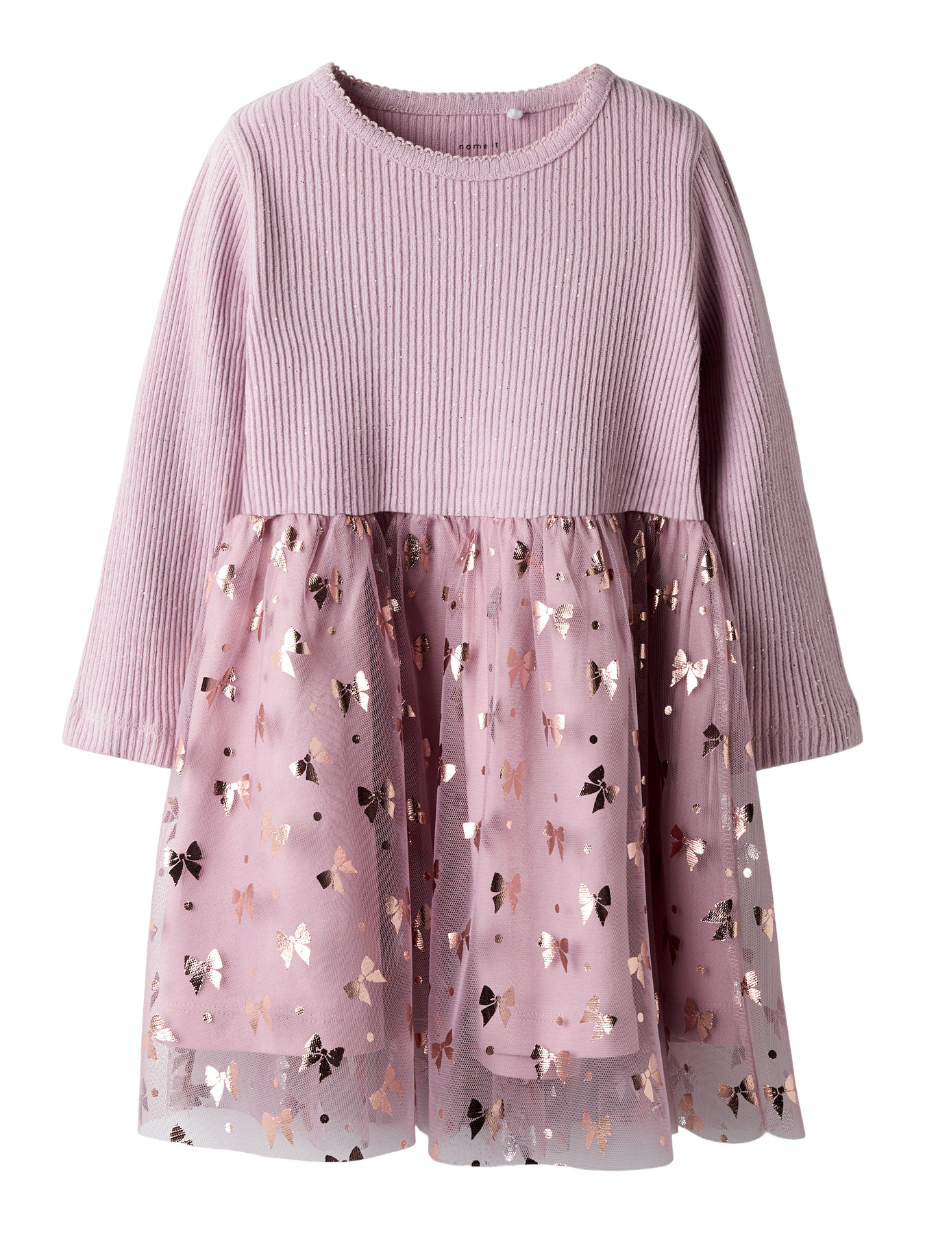 NAME IT Langærmet Kjole Rosally Keepsake Lilac