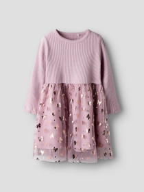 NAME IT Langærmet Kjole Rosally Keepsake Lilac