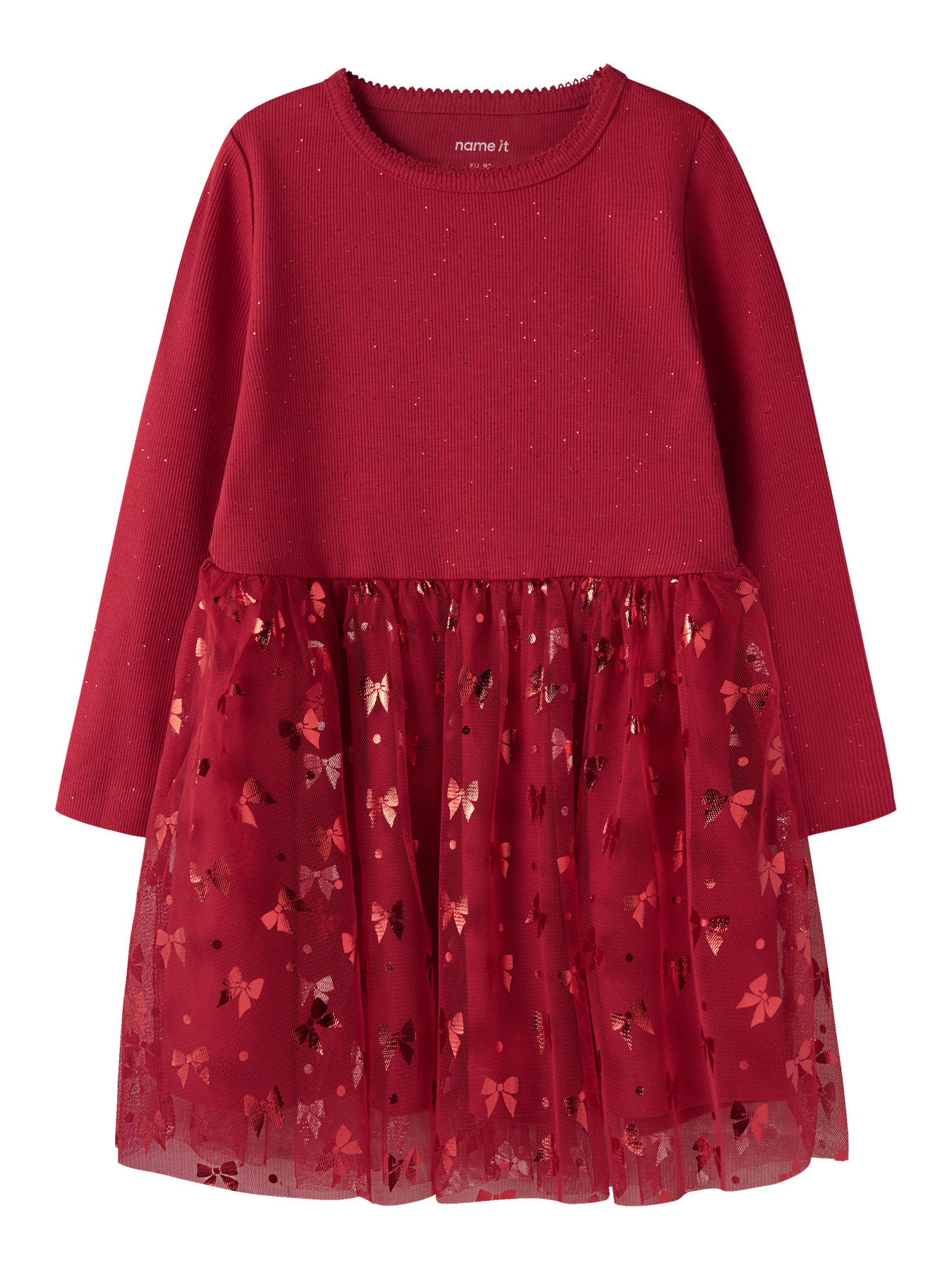 NAME IT Langærmet Kjole Rosally Jester Red