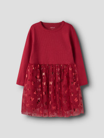 NAME IT Langærmet Kjole Rosally Jester Red