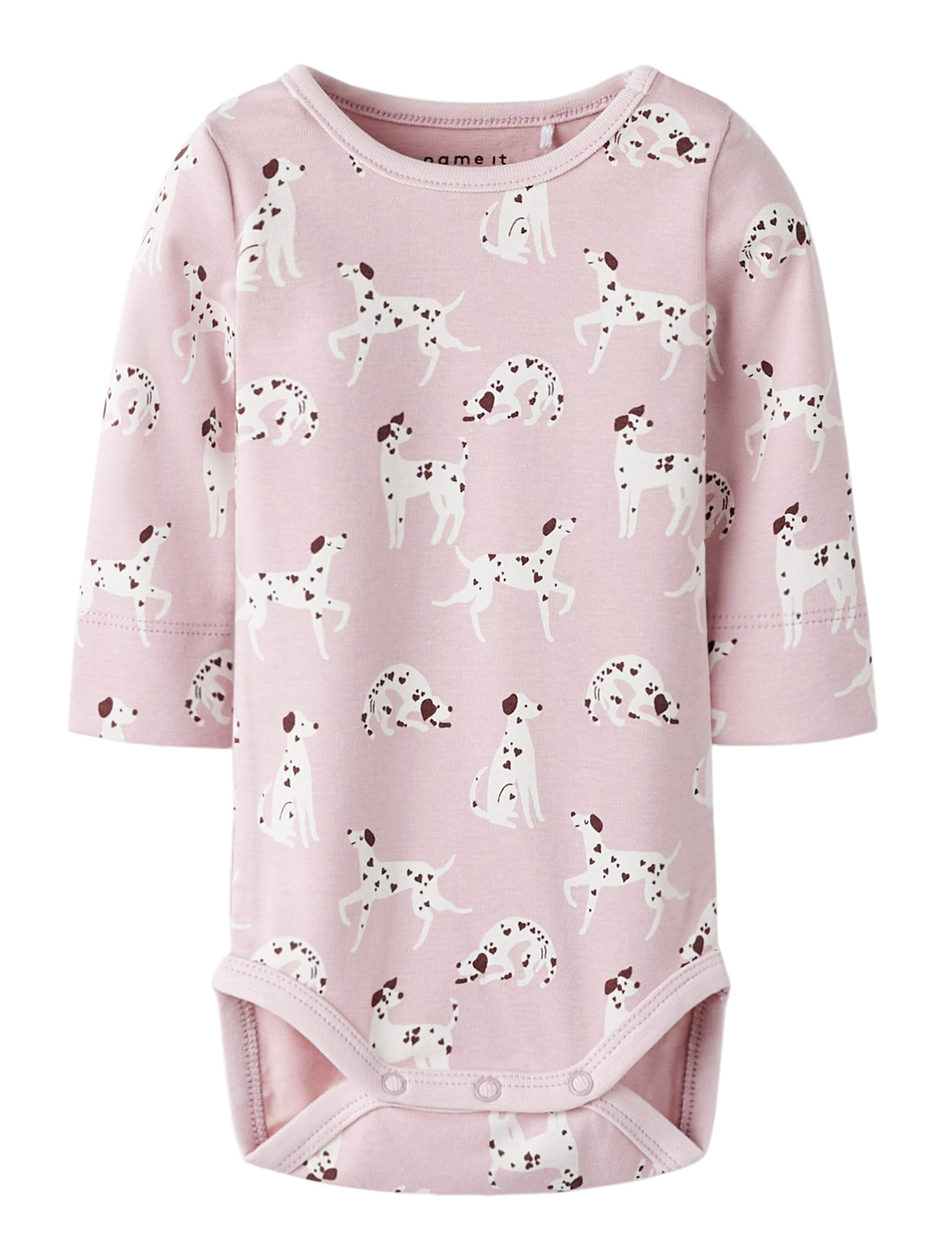 NAME IT Langærmet Body Kilas Bleached Mauve Cloud Dancer billede