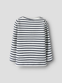 NAME IT Rib Bluse Kattie Cloud Dancer Sky Captain
