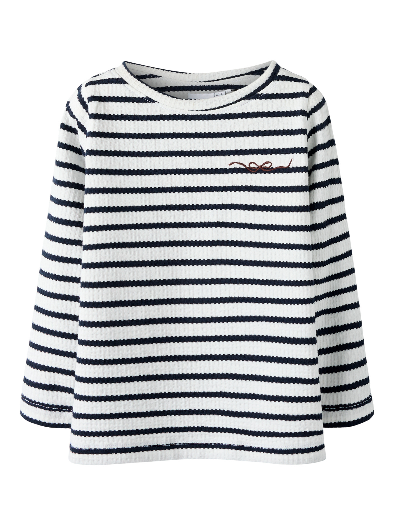 NAME IT Rib Bluse Kattie Cloud Dancer Sky Captain