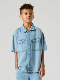 NAME IT Denim Skjorte Joy Boxy Light Blue Denim