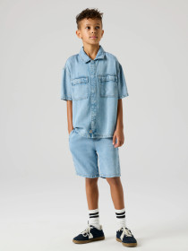 NAME IT Denim Skjorte Joy Boxy Light Blue Denim