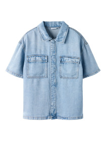 NAME IT Denim Skjorte Joy Boxy Light Blue Denim
