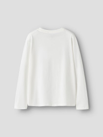 NAME IT Nkfvelda Ls Nreg Top - Cloud Dancer Iconic